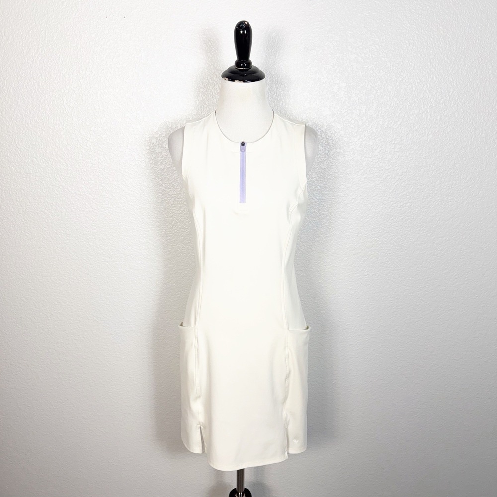 Bad Birdie Hybrid Dress Womens Small Ivory Cream Golf Performance Athletic